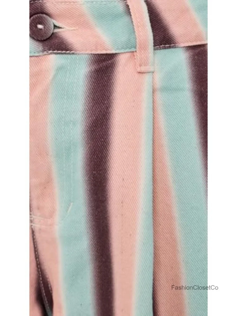 Women's Bermuda Shorts High Rise Cotton Pleated Strap Detail